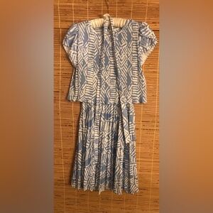 M.C.S ltd. New York Made in USA Dress Size 8 Blue and White